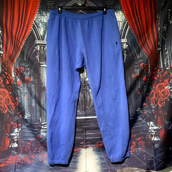 Polo Ralph Lauren Sweatpants Men's L Blue Jogger Running Athletic Performance - Picture 1 of 7